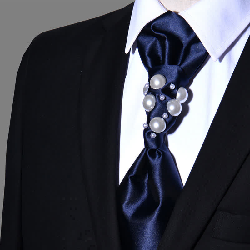 Cravatta da sposa con perle stile vintage da uomo - Marina Militare - image 9