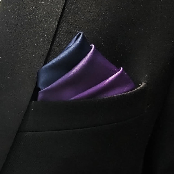 Papillon da uomo con motivo a quadri e motivo a quadri - Fazzoletto da taschino - image 5