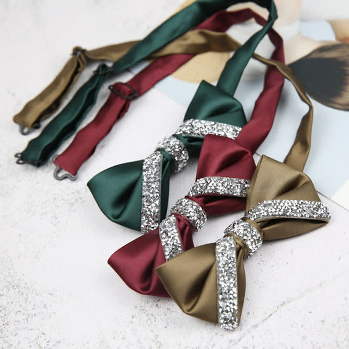 Papillon da sposa con strass scintillanti da uomo