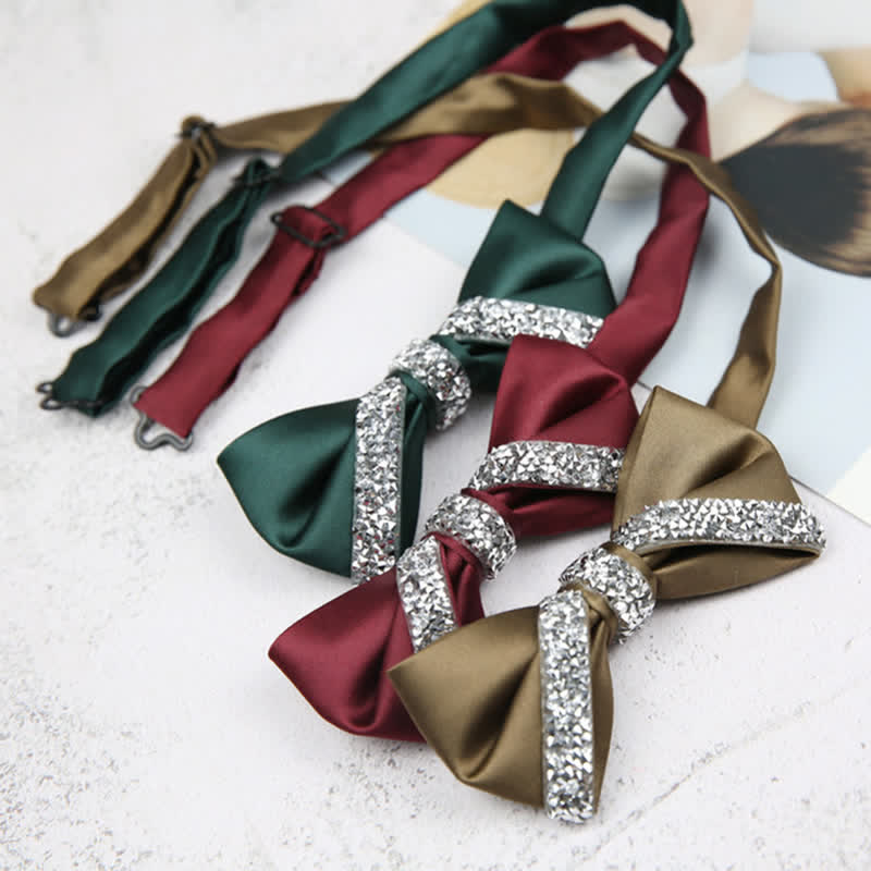 Papillon da sposa con strass scintillanti da uomo - image 4
