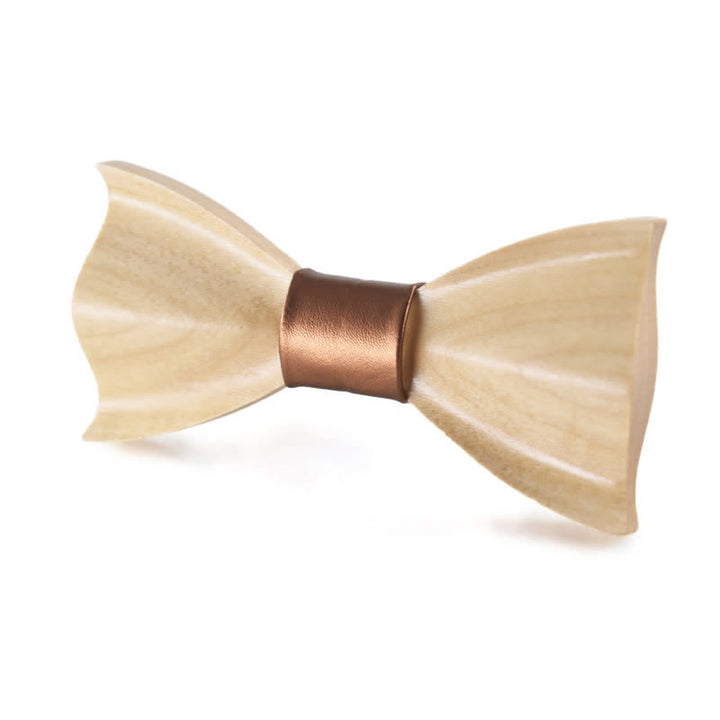 Papillon classico in legno d'acero da uomo - Bianco #10 - image 22