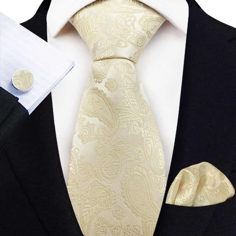 Set di 3 cravatte esotiche Paisley da uomo