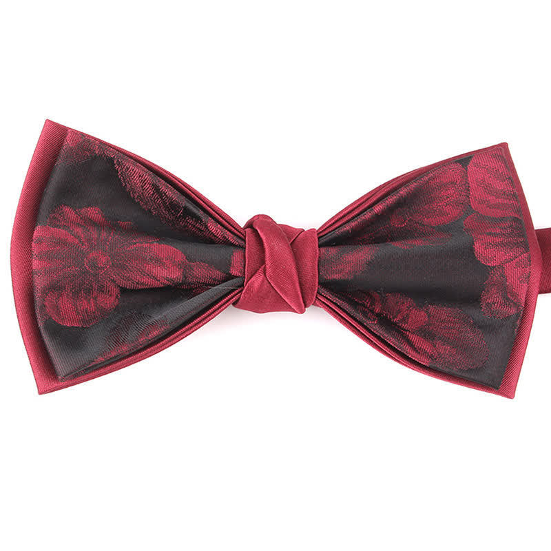 Papillon elegante da uomo con motivo floreale botanico
