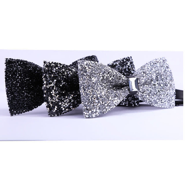 Papillon da uomo con cristalli e stelle scintillanti
