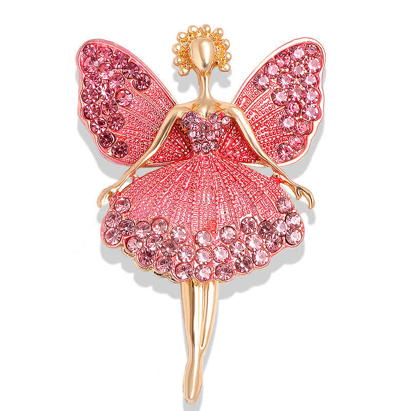 Spilla ballerina da donna con abito scintillante e delicato