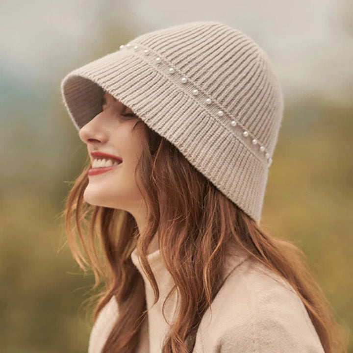 Cappello da pescatore con perle da vacanza per donna