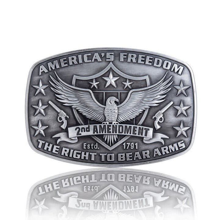 Cintura in pelle con fibbia America's Freedom Eagle fai da te da uomo