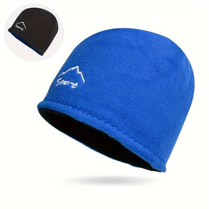 Cappello caldo reversibile in pile polare antivento
