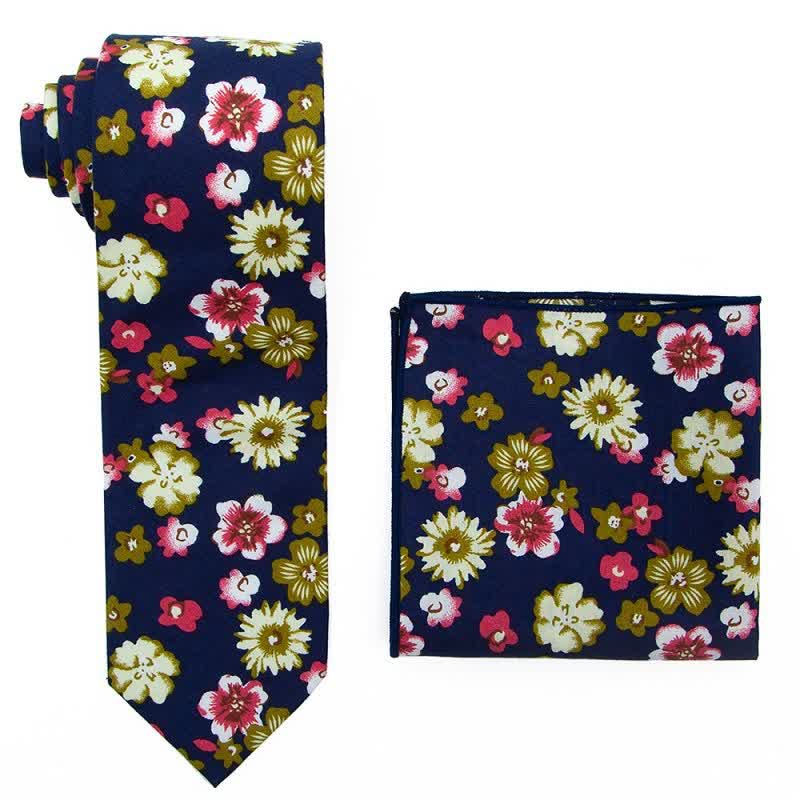 Set di 2 cravatte floreali in stile bohémien da uomo