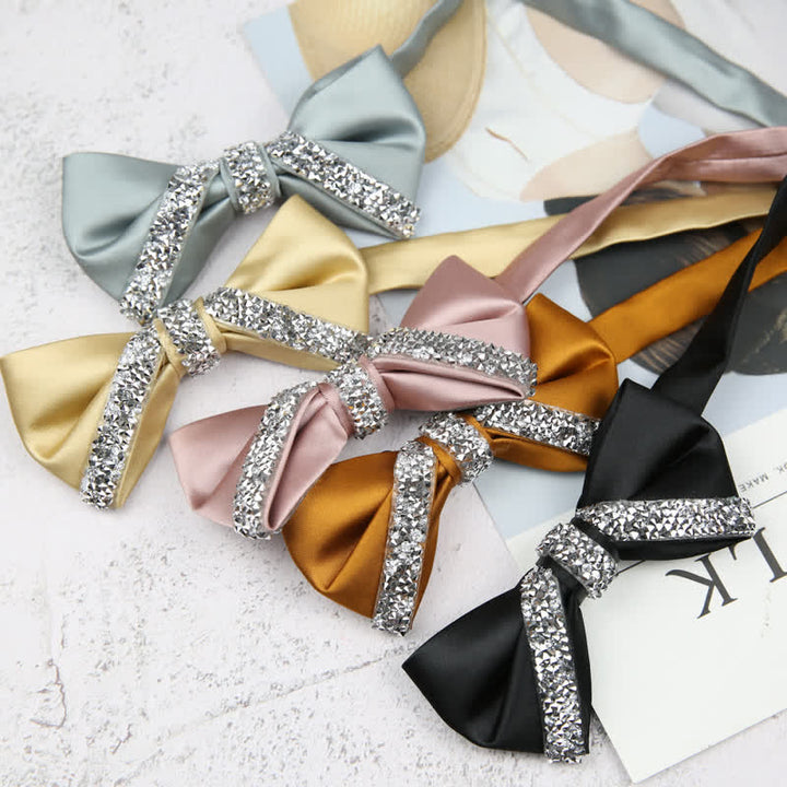 Papillon da sposa con strass scintillanti da uomo