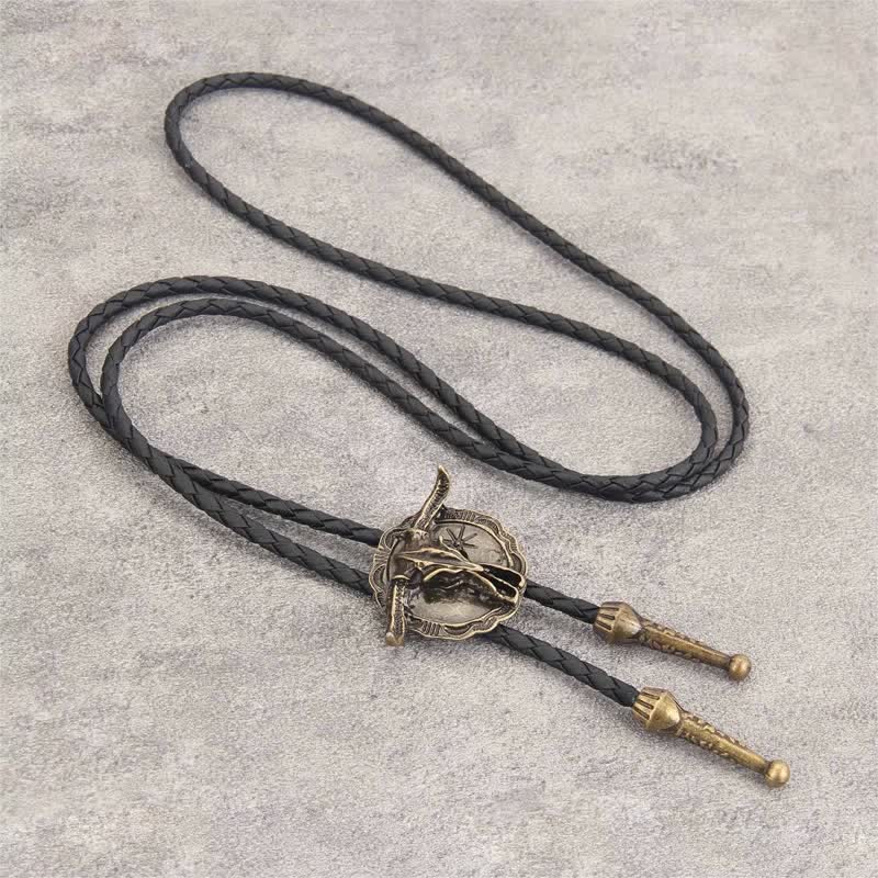 Cravatta Bolo con testa di toro del rodeo del selvaggio Western