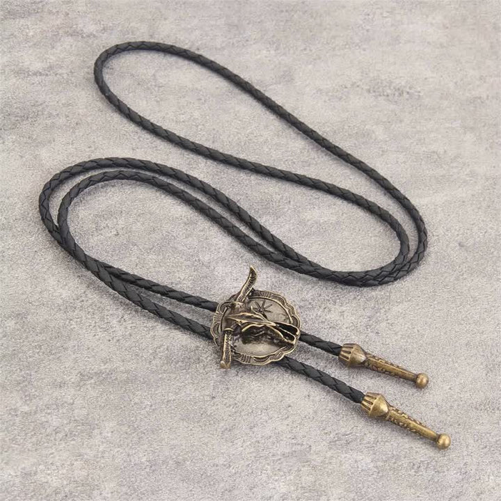 Cravatta Bolo con testa di toro del rodeo del selvaggio Western