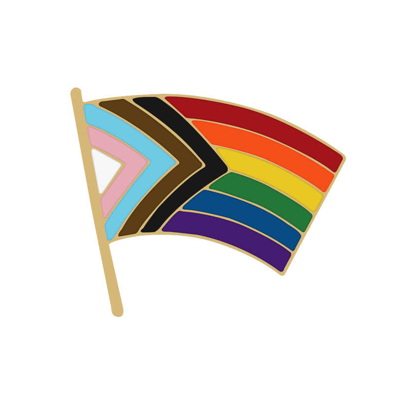 Spilla con bandiera arcobaleno "Show Your Pride" da 3 pezzi