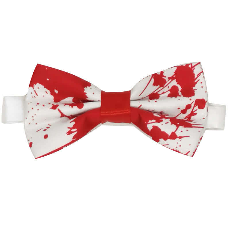 Papillon da uomo con teschio macchiato di sangue per Halloween