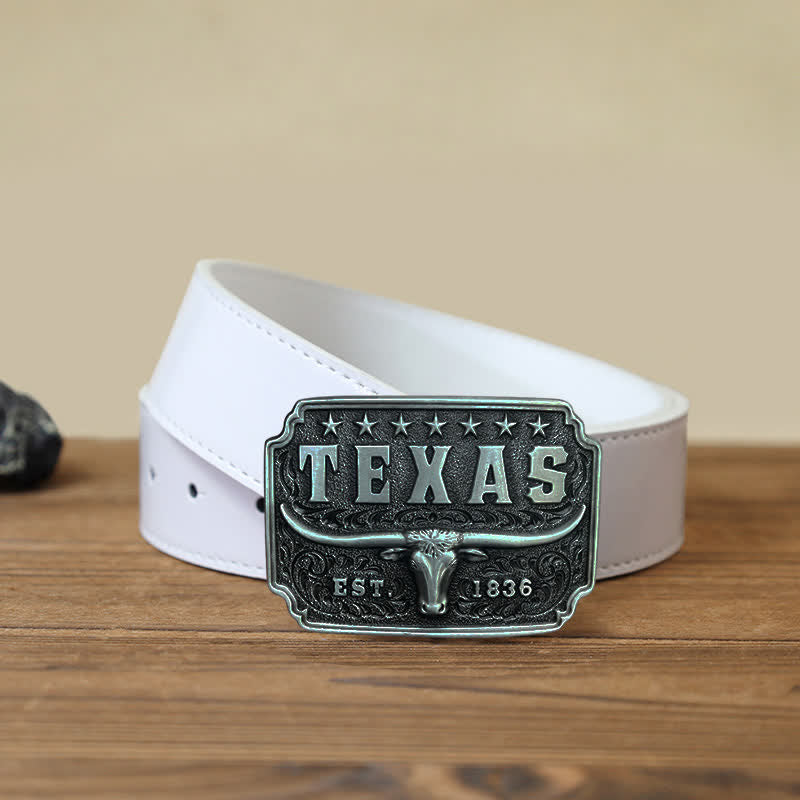 Cintura in pelle con fibbia Texas da cowboy fai da te da uomo