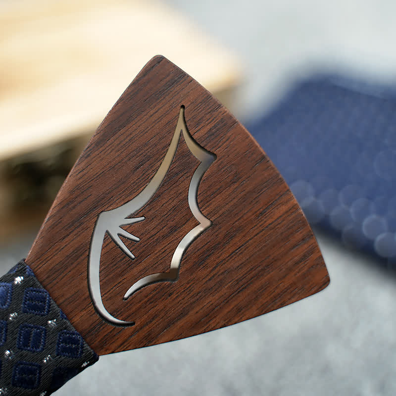 Set di 3 papillon in legno con ali di demone da uomo