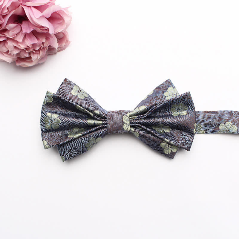 Papillon da uomo con motivo jacquard a fantasia