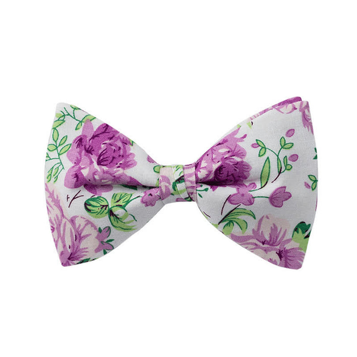Papillon da uomo con motivo floreale grafico per matrimonio