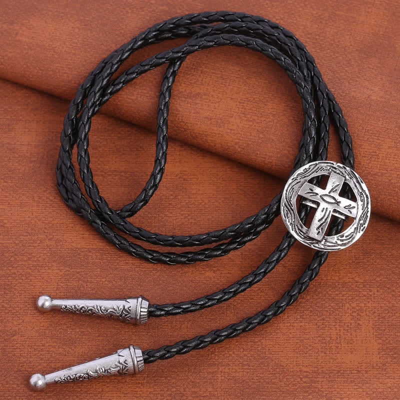 Accessori per magliette retrò Cerchio Croce Bolo Tie - image 6