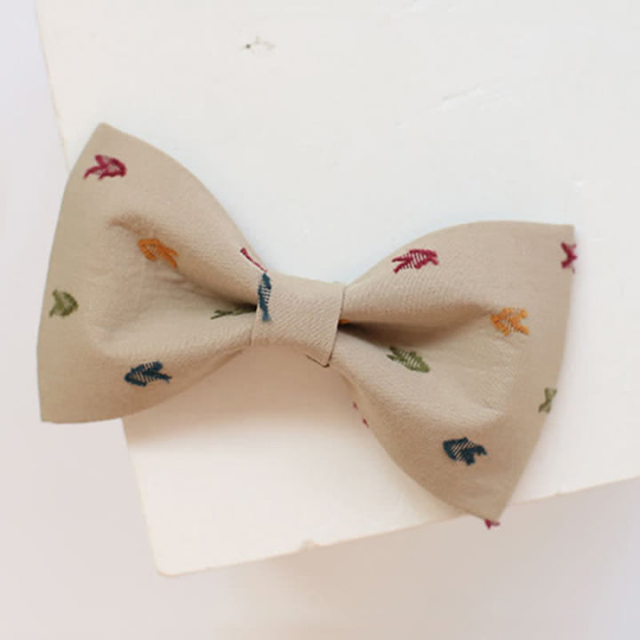 Papillon da uomo con frecce ricamate color cachi