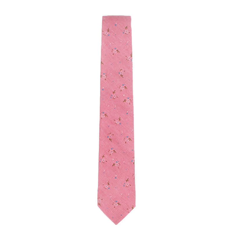 Cravatta sottile elegante floreale da uomo - image 3