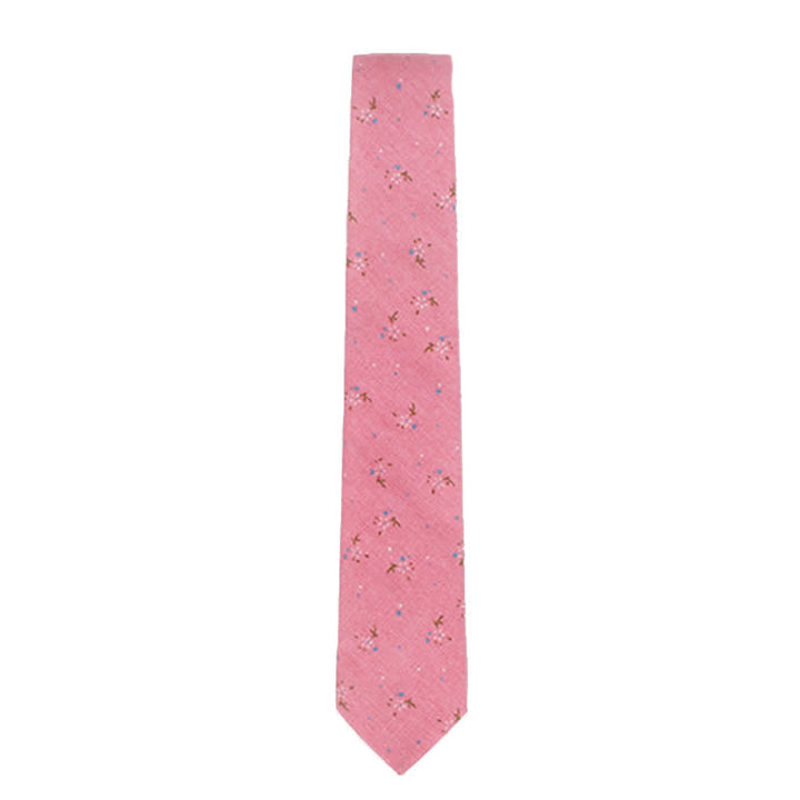 Cravatta sottile elegante floreale da uomo - image 3