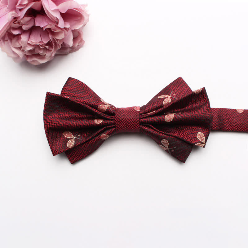 Papillon da uomo con motivo jacquard a fantasia