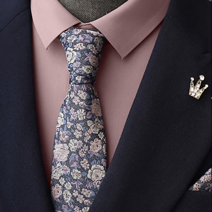 Cravatta floreale originale da uomo SteelBlue