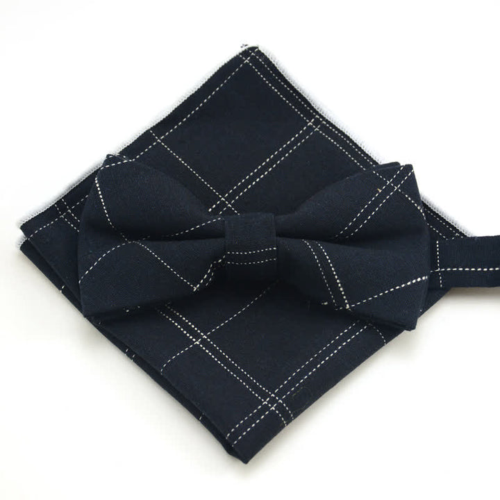 Set di 2 papillon classici a quadri da uomo