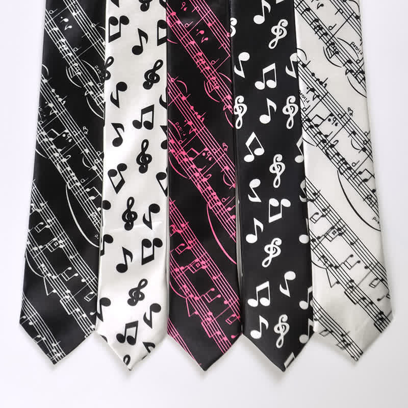 Cravatta da uomo con nota musicale per pianoforte