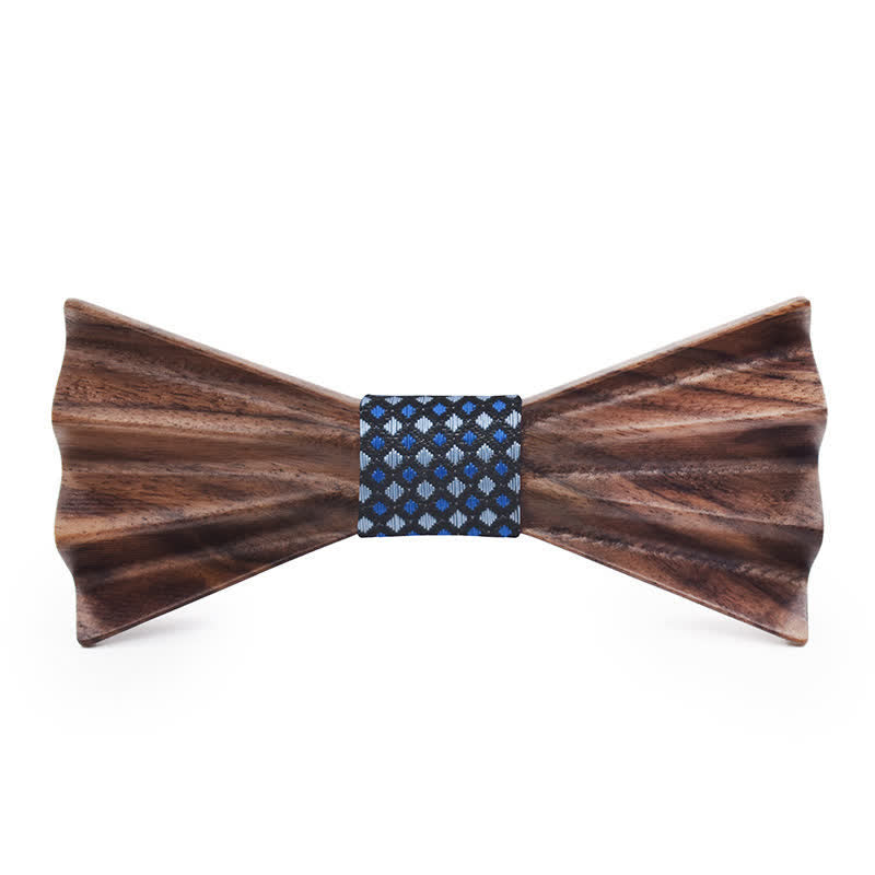Papillon in legno piegato 3D stereo scuro da uomo