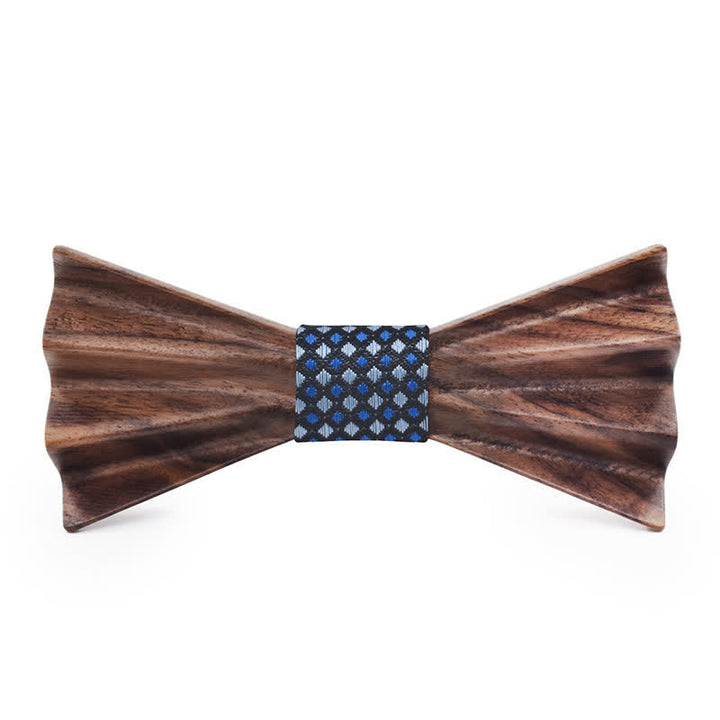 Papillon in legno piegato 3D stereo scuro da uomo