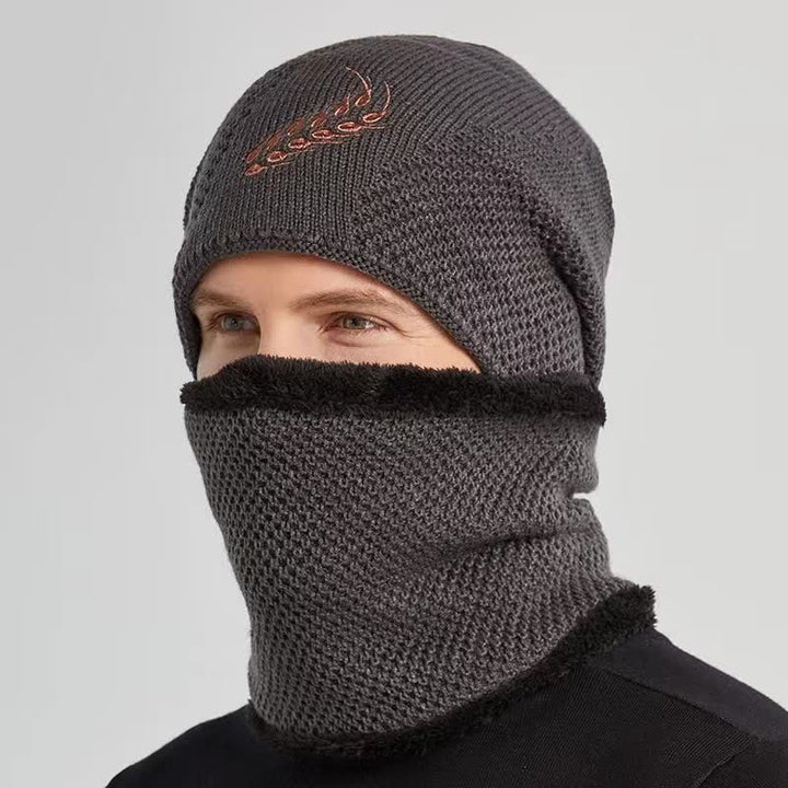 Set di 2 cappelli e scaldacollo con ricamo a forma di grano