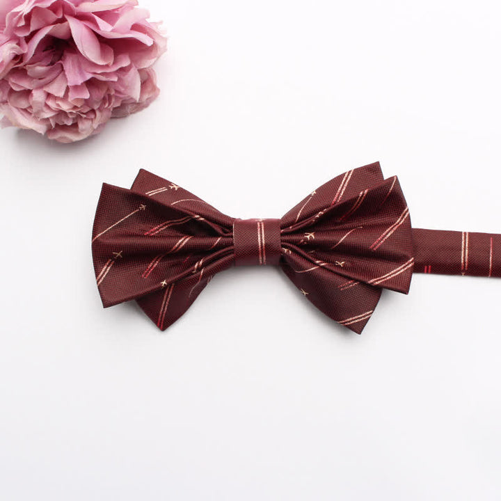 Papillon da uomo con motivo jacquard a fantasia