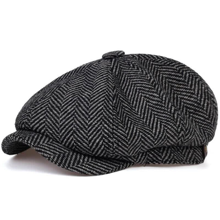 Berretto ottagonale con motivo a spina di pesce Peaky Hat - Nero - Misura M (22"-22 7/8") - image 5