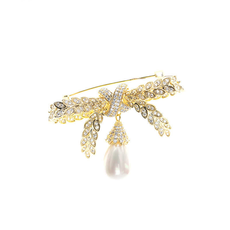Spilla da donna con fiocco di grano barocco