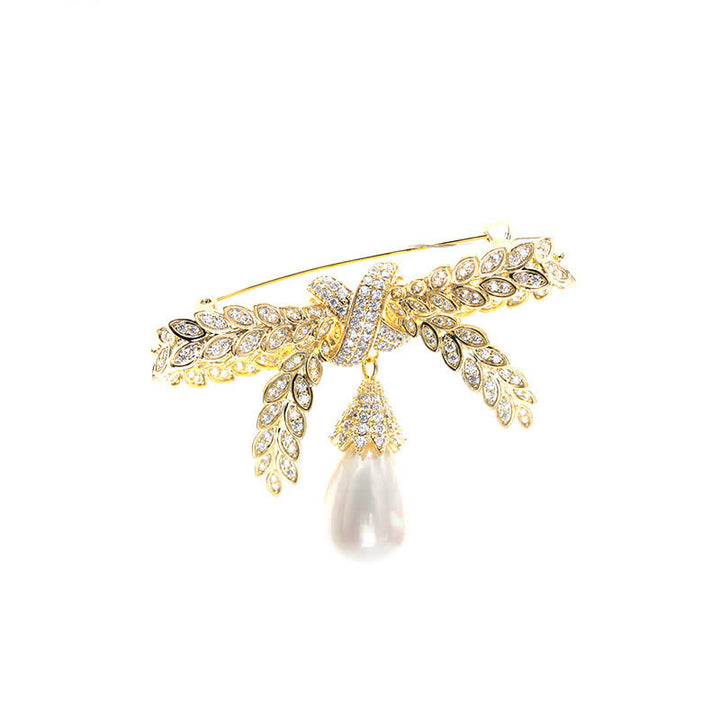 Spilla da donna con fiocco di grano barocco