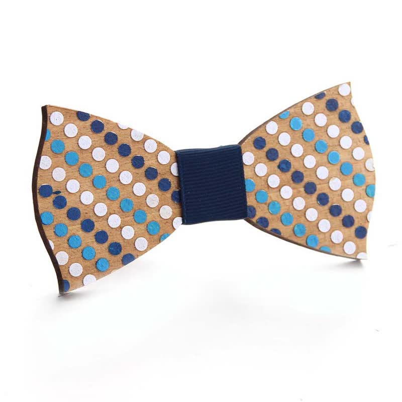 Papillon in legno dipinto da pezzi di puzzle da uomo