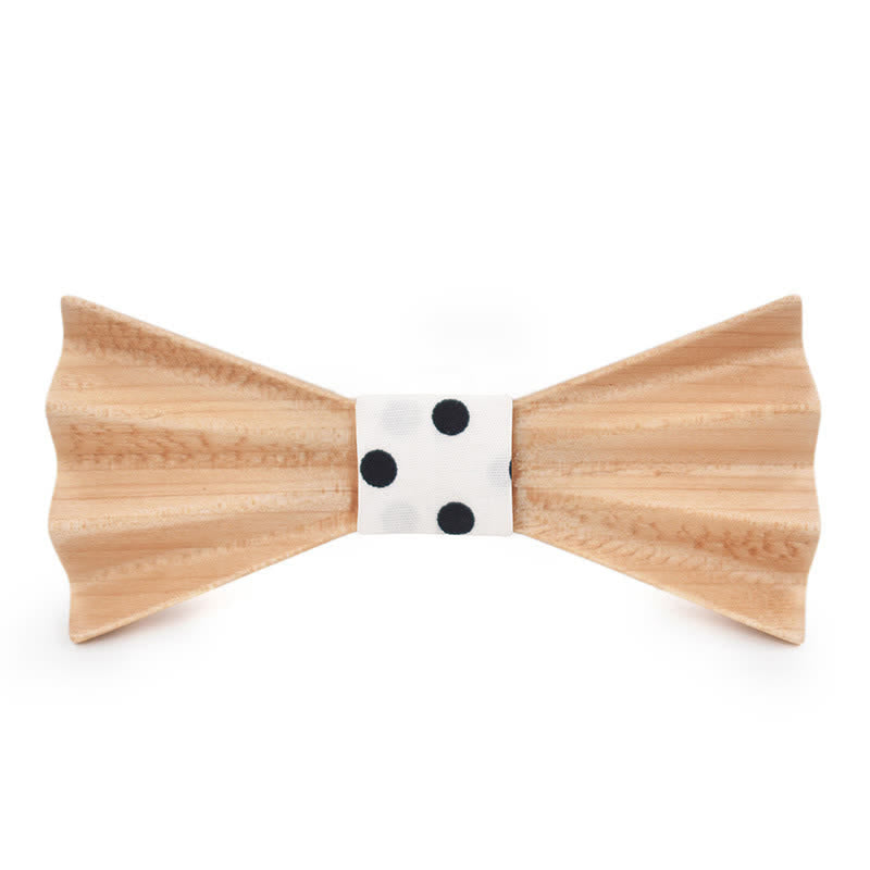 Papillon in legno piegato stereo 3D Burlywood da uomo - Bianco - image 1