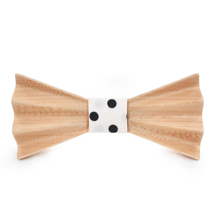 Papillon in legno piegato stereo 3D Burlywood da uomo - Bianco - image 1