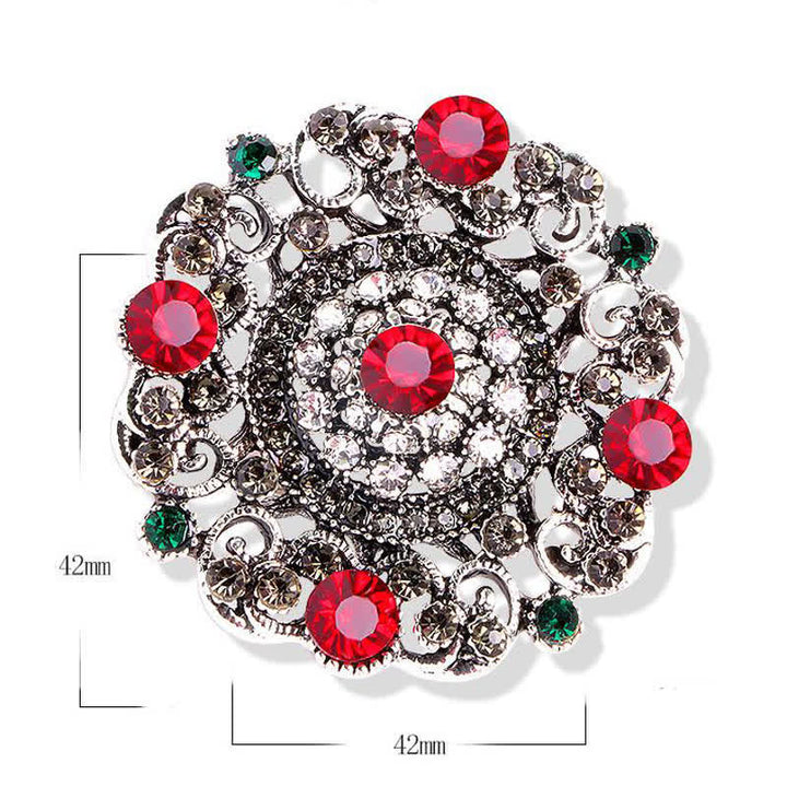 Spilla da donna con fiore cavo in stile barocco