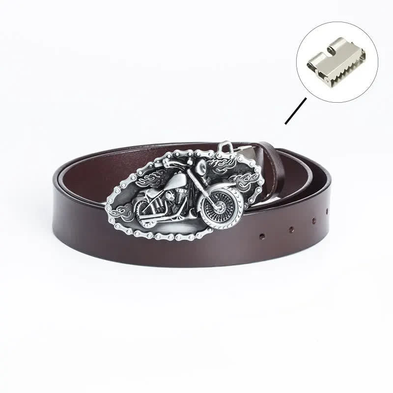 Cintura in pelle da motociclista punk da uomo