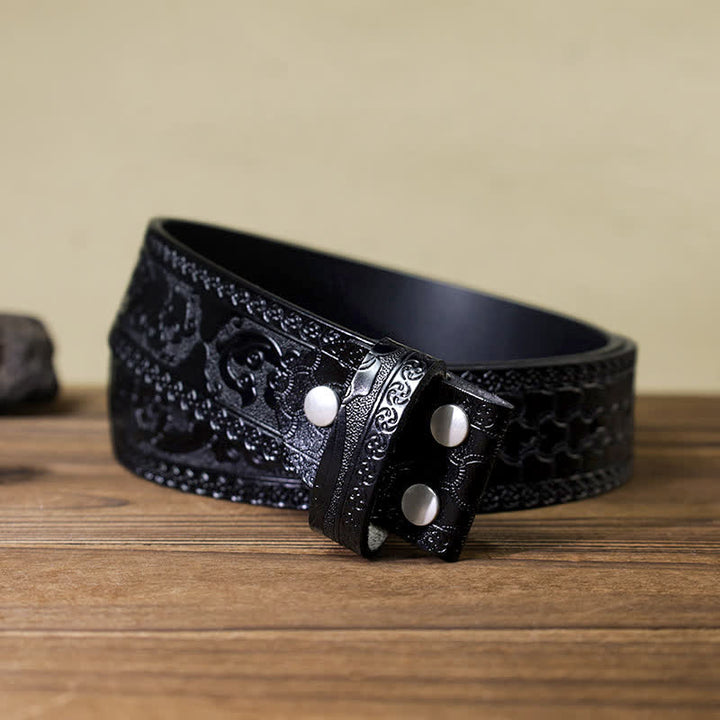 Cintura in pelle con fibbia da cavallo da rodeo da cowboy fai da te da uomo