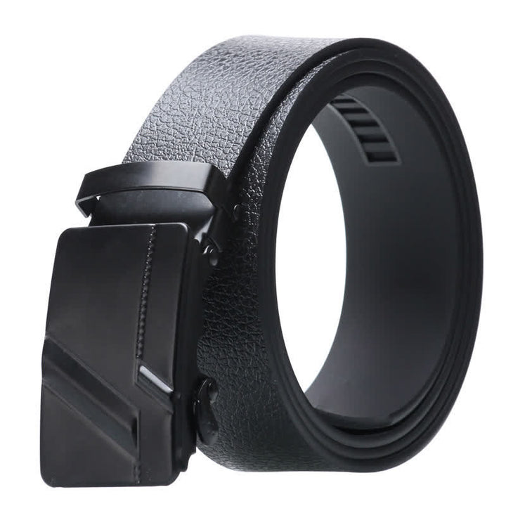 Cintura da uomo in pelle nera con fibbia automatica - Stile n. 8 - Nero - 42 - image 17