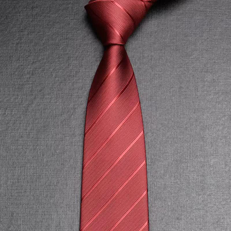 Cravatta da uomo in twill di colore scuro - Rosso - image 5