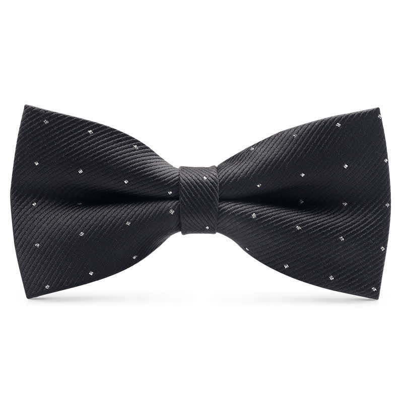 Papillon da smoking formale a pois da uomo - Nero - image 7