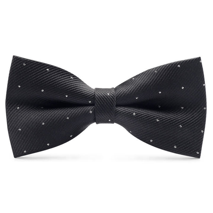 Papillon da smoking formale a pois da uomo - Nero - image 7