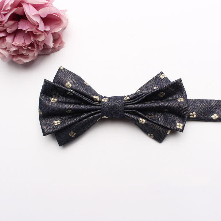 Papillon da uomo con motivo jacquard a fantasia