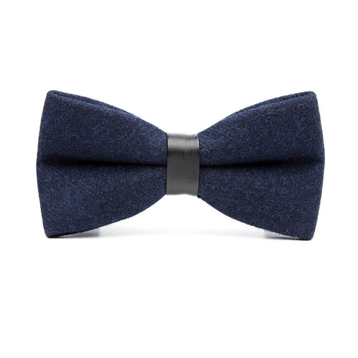 Papillon vintage in lana tinta unita da uomo