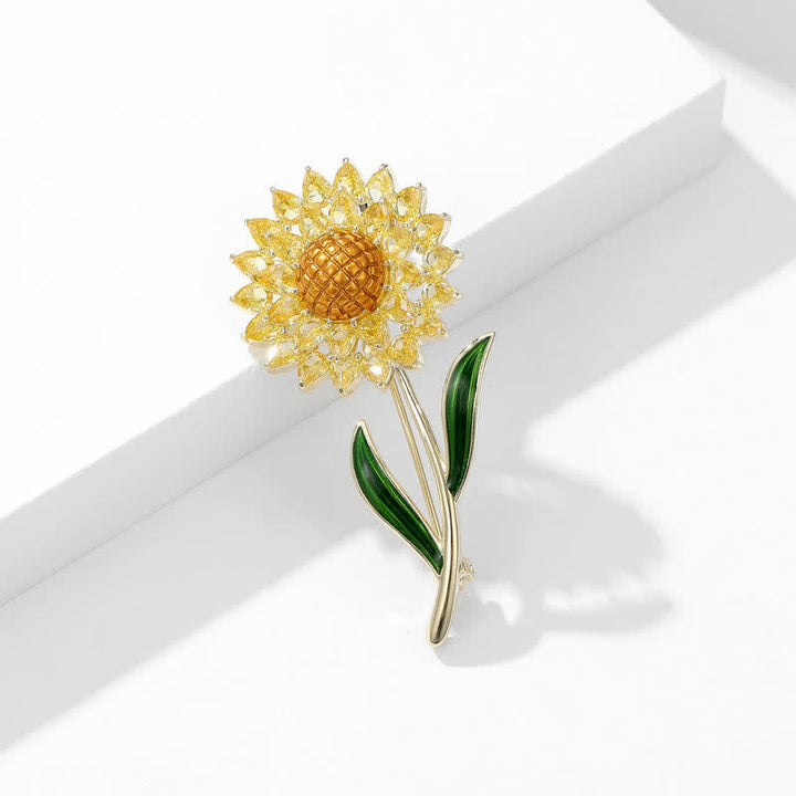 Spilla Girasole in Oro da Donna